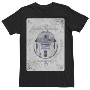 Мужская винтажная футболка в стиле игральных карт R2-D2 Star Wars