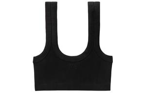 Футболка с вышитым логотипом укороченная Alexander Wang, черный