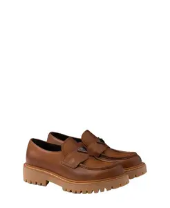 Мужские кожаные лоферы Prada, коричневый