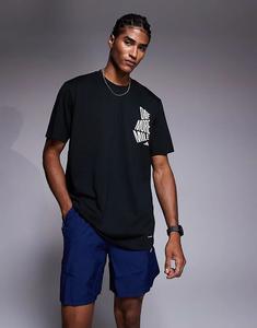 Футболка Adidas Running с графикой One More Mile черного цвета