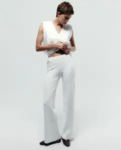 Широкие длинные брюки Sfera, белый