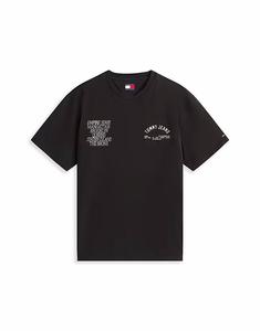 Футболка Tommy Jeans Boroughs с принтом на спине, черная