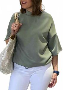 Топ с короткими рукавами и завязками, цвет мятный Ariella