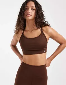 Темно-коричневый спортивный бюстгальтер New Balance Essential Yoga