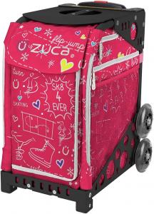 Спортивная сумка Zuca Pink SK8 с черной рамой и немигающими колесами