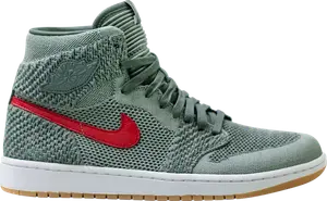 Кроссовки Air Jordan 1 High Flyknit Clay Green, зеленый