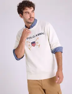 Свитер U.S. Polo Assn Uspa Mallet Crew Neck, ванильный