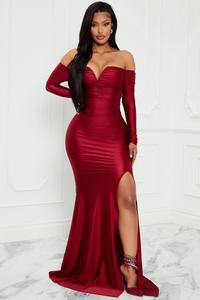Платье Fashion Nova DT3430, вино