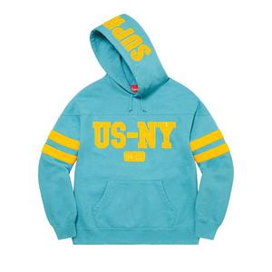 Толстовка Supreme US-NY Hooded Sweatshirt, Light Aqua