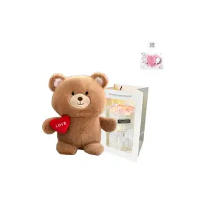 Плюшевая кукла Cute Heart Bear высотой 21 см PUDOWRABBIT