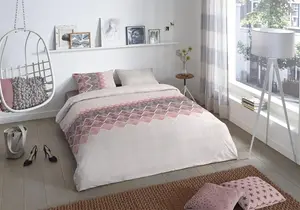 Комплект постельного белья Cotton Reversible Abigale Bordeaux 155x220 см + 80x80 см Good Morning