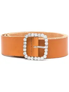 Ремень с кристаллами Forte Forte, коричневый