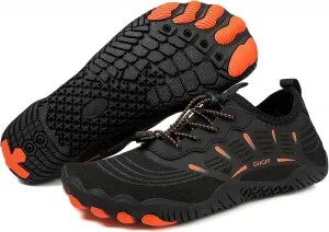 Обувь Grounded Barefoot для женщин и мужчин, противоскользящая, быстро сохнущая, водная, дышащая, легкая с широкой носочной частью, для походов, прогулок, бега, йоги и водных видов спорта, унисекс Generic, оранжевый