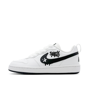 Nike Кроссовки для скейтбординга Court Borough Abrasion Resistant Low top для детей, черно-белые, унисекс