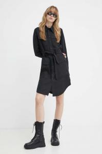 Платье с добавлением льна G-Star Raw, черный