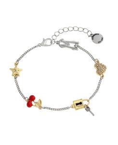 Браслет с подвесками в виде вишни и искусственных камней Steve Madden, Red