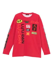 Футболка oversize для мотокросса LỰU ĐẠN, красный