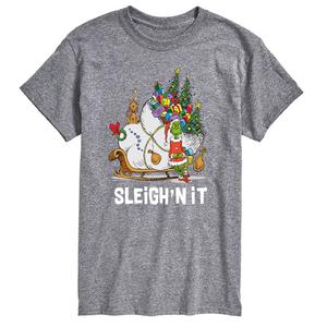 Футболка Big & Tall Dr. Seuss Sleigh It Licensed Character, серый