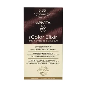 Перманентное окрашивание My Color Elixir Apivita, цвет light brown gold mahogany