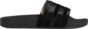 Сандалии Adidas Wmns Adilette Slide 'Black Gold Metallic', черный