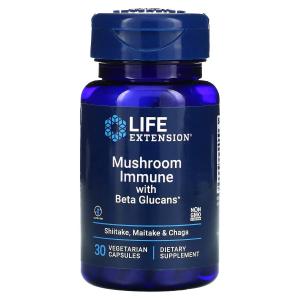 Life Extension Грибной иммунитет с бета-глюканами, 30 вегетарианских капсул