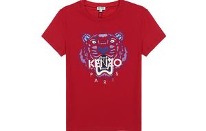 Классическая футболка с тигром красная KENZO, Китайский красный
