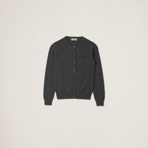 Кашемировый кардиган Miu Miu, серый