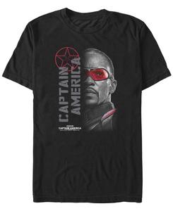 Мужская футболка с коротким рукавом "Красная линза-блик" Marvel, Black