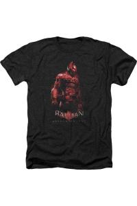 Batman Arkham Knight Рыцарь Взрослый Heather Tee / Футболка Gildan, черный