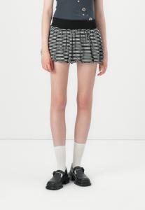 Мини-юбка STRIPE PUFFBALL SKIRT Jaded London, серый