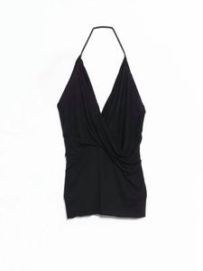 Rick Owens Женский драпированный топ Rainio черного цвета