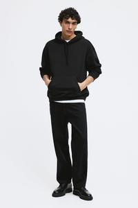 Свободная толстовка с капюшоном H&M, черный