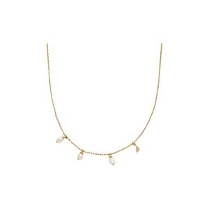 Золотистое латунное ожерелье Station EMPORIO ARMANI, золотой