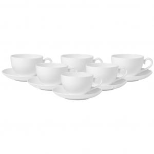 Кофейная чашка Villeroy & Boch Royal с блюдцем, 260 мл, набор из 6 шт. - DS, белый