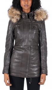 Куртка-парка средней длины с капюшоном TruClothing, коричневый