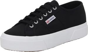 Кроссовки Superga 2740 Platform для мужчин и женщин - иконические итальянские теннисные кроссовки с дышащим верхом из ткани и нескользящей резиновой подошвой, черный