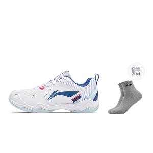 Амортизация, износостойкие низкие бадминтонные кроссовки Unisex LINING, белый/синий