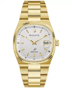Мужские часы Super Seville с браслетом из нержавеющей стали золотого оттенка, 38 мм Bulova
