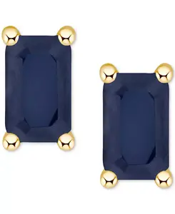 Серьги-Гвоздики с танзанитом (1/2 карата) из 14-каратного золота (также с изумрудами, рубинами и сапфирами) Macy'S, sapphire