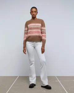 Женские прямые джинсы белого цвета со шлевками для ремня Scalpers, белый