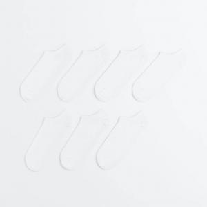 Комплект коротких носков H&M, 7 пар, белый