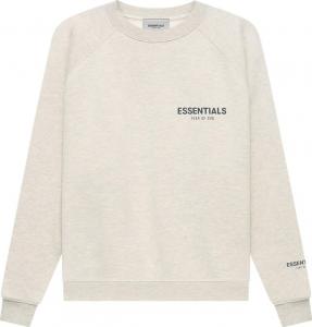 Пуловер Fear of God Essentials Pullover Crewneck 'Light Heather Oatmeal', кремовый