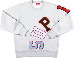 Толстовка Supreme Big Arc Crewneck 'Heather Grey', серый