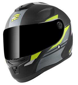 Шлем FC-Moto ff114b zeron, Black Matt/Yellow