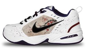 Кастомизированные кроссовки Nike Air Monarch 4 Chunky Sneakers Unisex, черный/белый