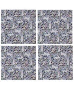 Салфетки хлопковые с рисунком «Зайчики луга», набор из 4 шт. Design Imports, blue
