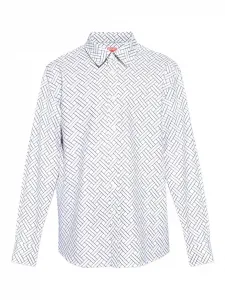 Рубашка с геометричным узором KENZO, белый