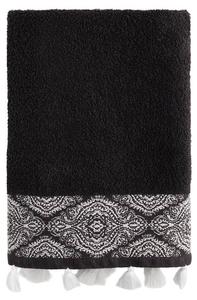 Банное полотенце home & you Beska, черный - 70 х 130 см