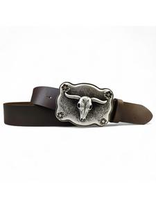 Мужской кожаный ремень темно-коричневого цвета FRONHOFER