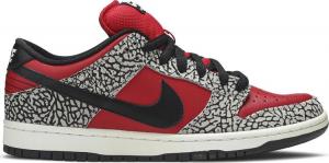 Лимитированные кроссовки Nike Supreme x Dunk Low Premium SB 'Red Cement', красный